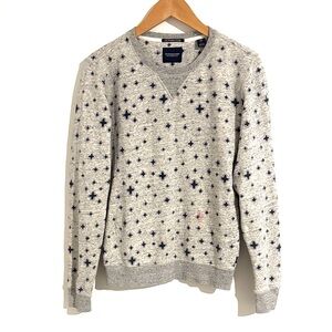 Scotch & Soda Size S Gray and Blue Patterned Sweatshirt